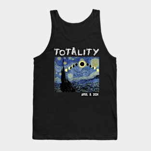 Art Solar Eclipse 2024 Totality April 8 Men Women Kids Tank Top